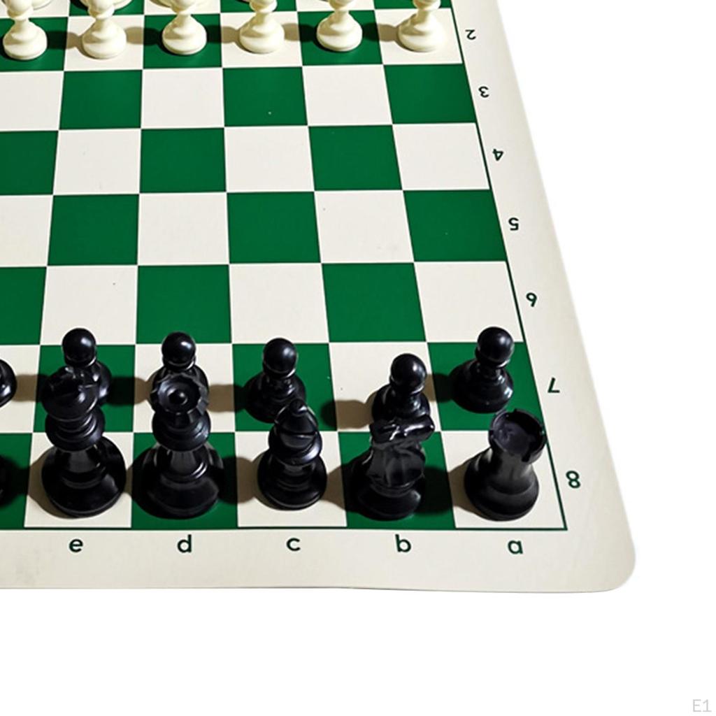 Chess Set Board and Pieces Storage Slots, Portable Travel Game for Kids Beginner