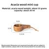 DIY Walnut Wooden Milk Cup Acacia Wood Salad Cup Solid Wood, Creative Mug with Handle Coffee Mug