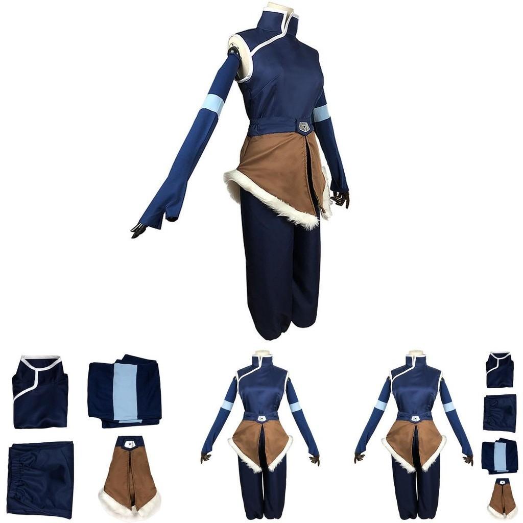 Set Completo Traspirante Costume Avatar La Leggenda di Korra Per Cosplay e Feste