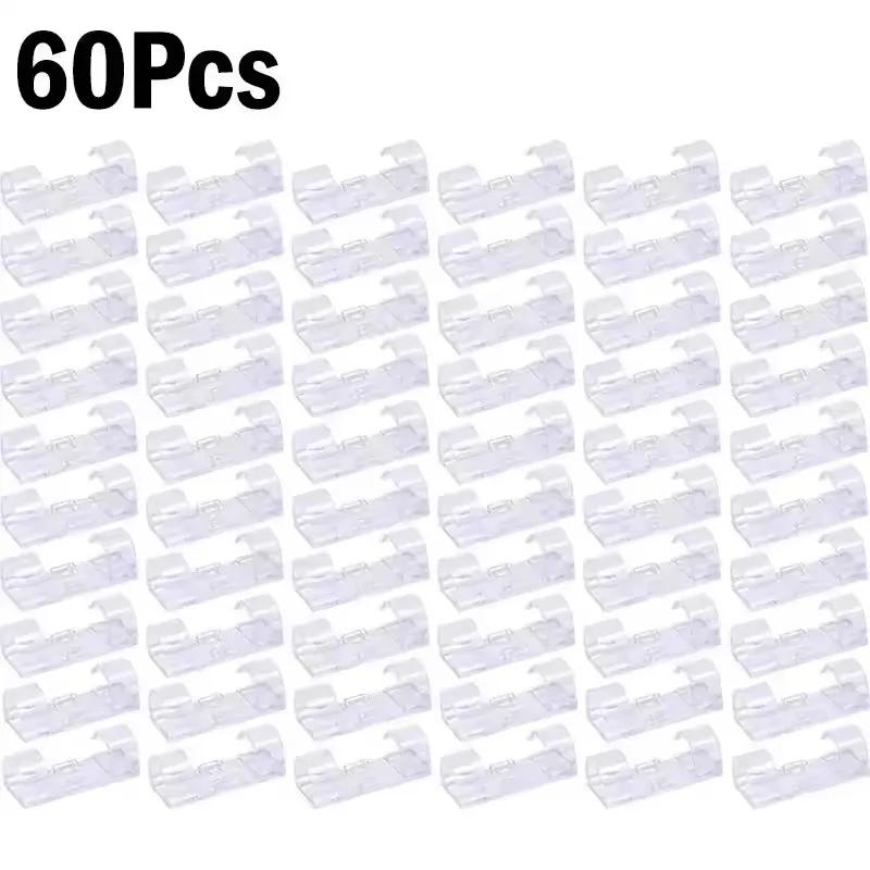 5-60 Stück Kabelklemmen Organizer Drop Wire Halter Kabelmanagement Selbstklebend Schreibtisch aufgeräumt Kabelmanager Fixklemme Kabelaufwickler