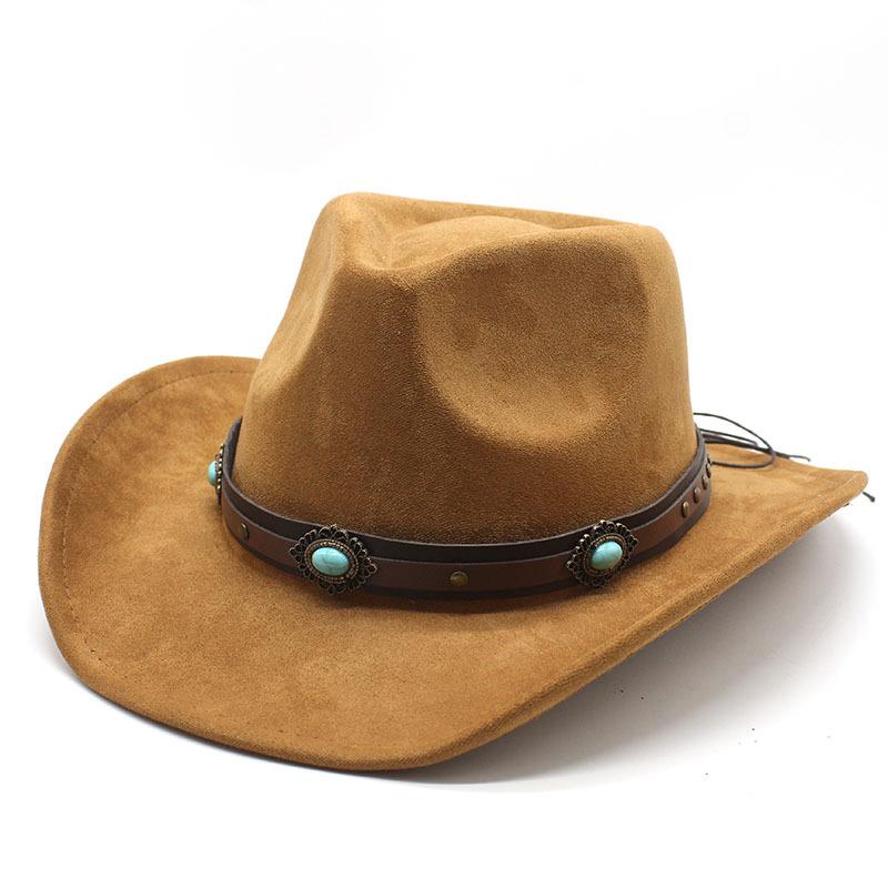 Western Regions Cowboy Hat Woolen Top Hat Ethnic Style Suede Tibetan Cowboy Hat