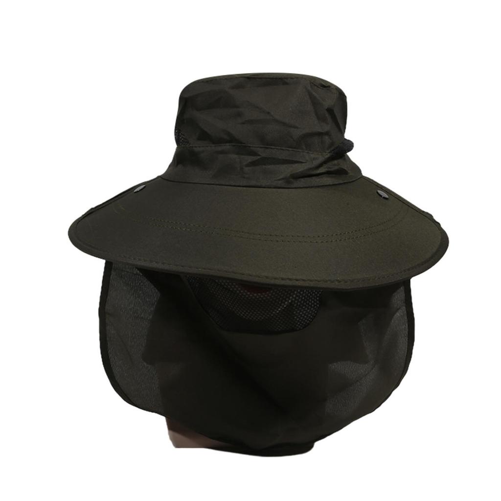 Summer Sun Hats UV Protection Outdoor Hunting Fishing Cap for Men Women Hiking Camping Visor Bucket Hat Neck Flap Fisherman Hat