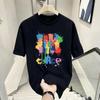Herren T-Shirt mit kurzen Ärmeln Herren Trend Lässig Koreanische Version Baumwolle Rundhals Gedrucktes T-Shirt mit kurzen Ärmeln