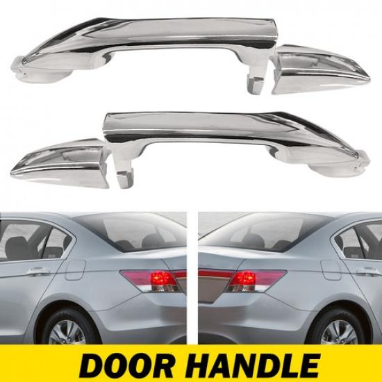 4X Front Right Rear Left Exterior Door Handle Chrome For 2008-2012 Honda Accord