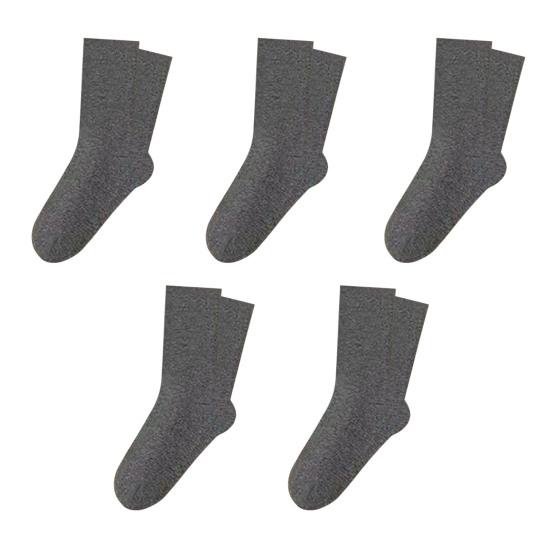 5 Pairs Crew Socks for Women Ribbed Knit Slouch Boot Socks Breathable Crochet Long Piles Socks for High School Girls