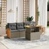 VidaXL Garden Lounge Set with Cushions 5 Pcs, Patio Sofas, Patio Furniture Set, Outdoor Furniture, Grey 3273839