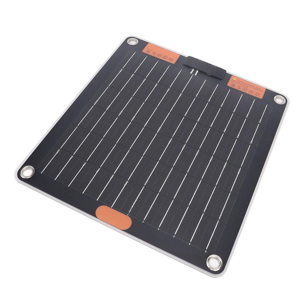 20W Dual TYPE C Output Solar Panel Thin Portable Lightweight Solar Panel with Dual TYPE C 5V 2A Output for Travel Camping with Monocrystalline S