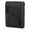 Car Sun Visor Card Bill Holder Organizer PU Leather Storage Bag Glasses Clip(Black)
