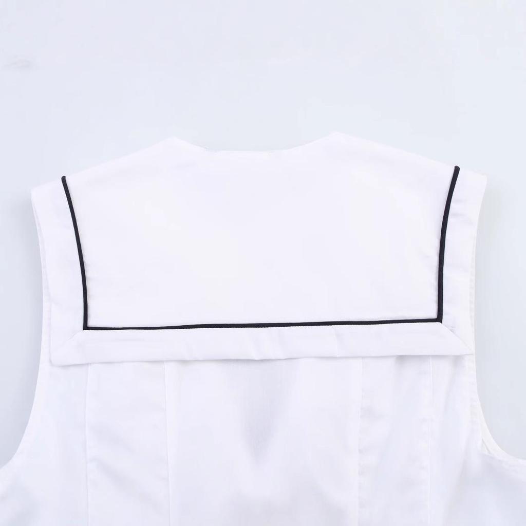 Summer 2025 Preppy Sweet Women's Sleeveless Bow Top