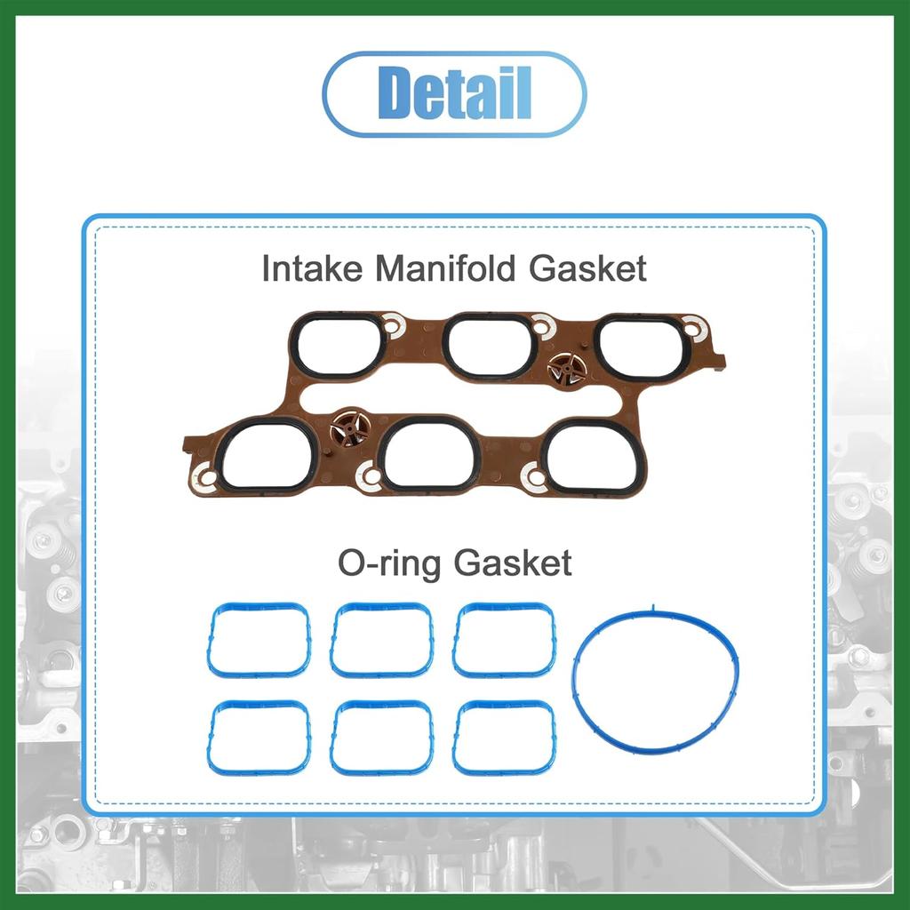 Motoforti Cylinder Engine Intake Manifold Gasket Upper and Lower with Throttle Body Gasket 12691199 12673301 for Chevy Camaro 3.6L 2012-2015
