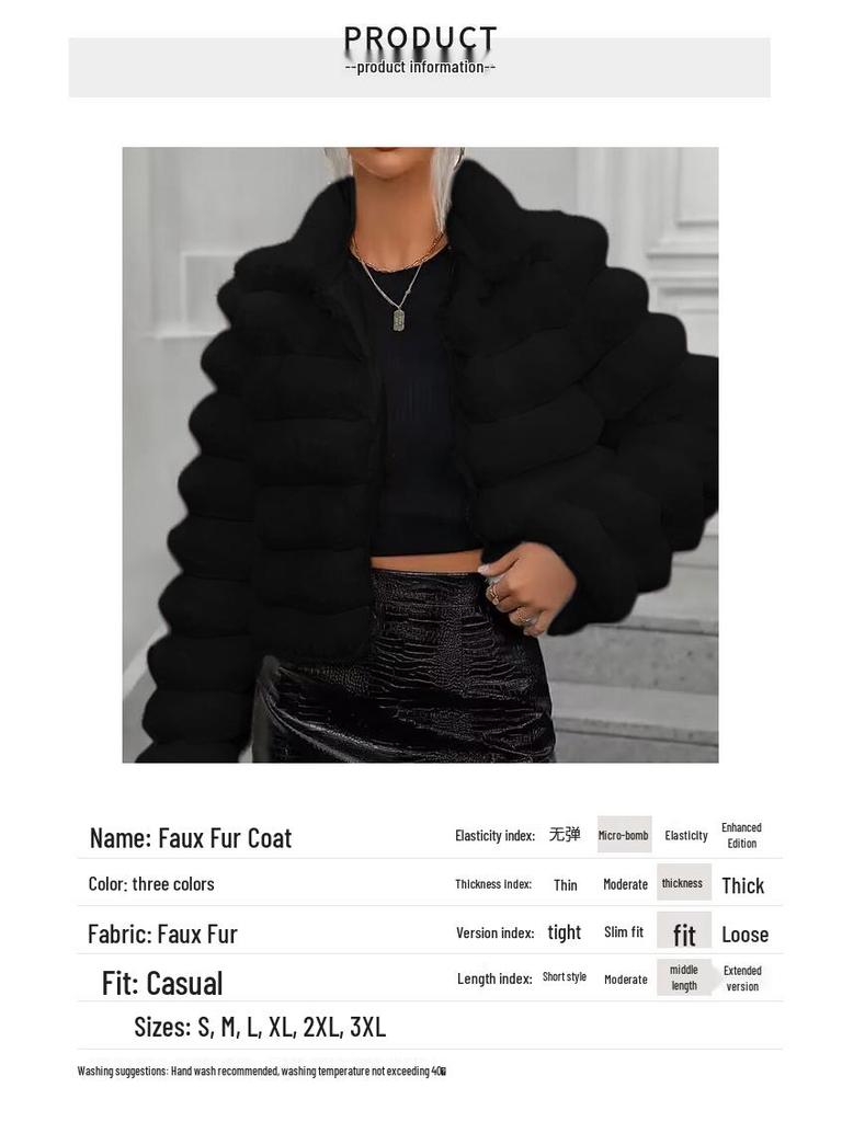 Neuer vielseitiger Kunstpelzmantel: Kurzer europäisch-amerikanischer Socialite-INS-Stil für Herbst/Winter