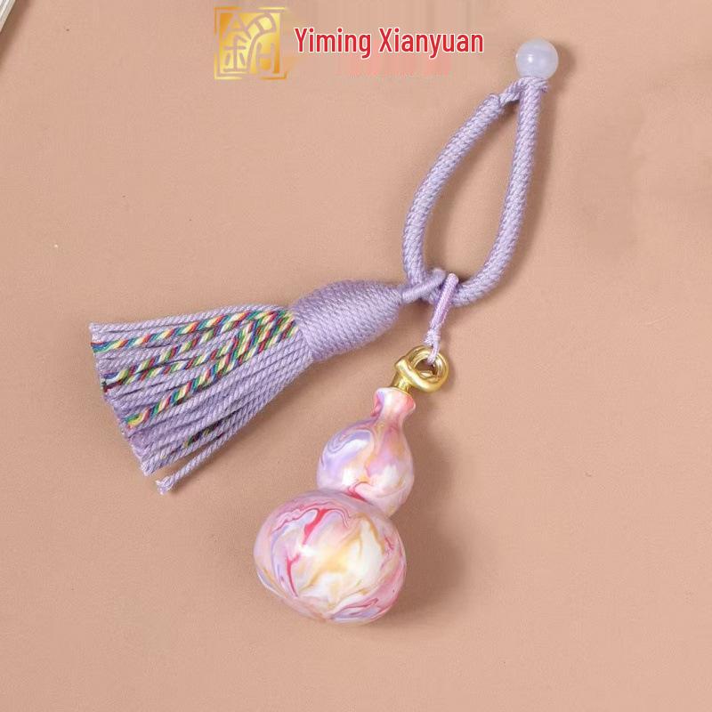 Yiming Xianyuan Lacquer Gourd Keychain & Car Hanging Accessory