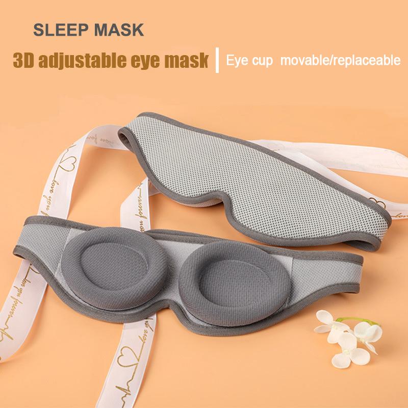 3D Sleep Eye Mask 100% Blackout Sleeping Mask Zero Eye Pressure Adjustable Eye Cover For Women Men Sleeping Aid Slaapmasker