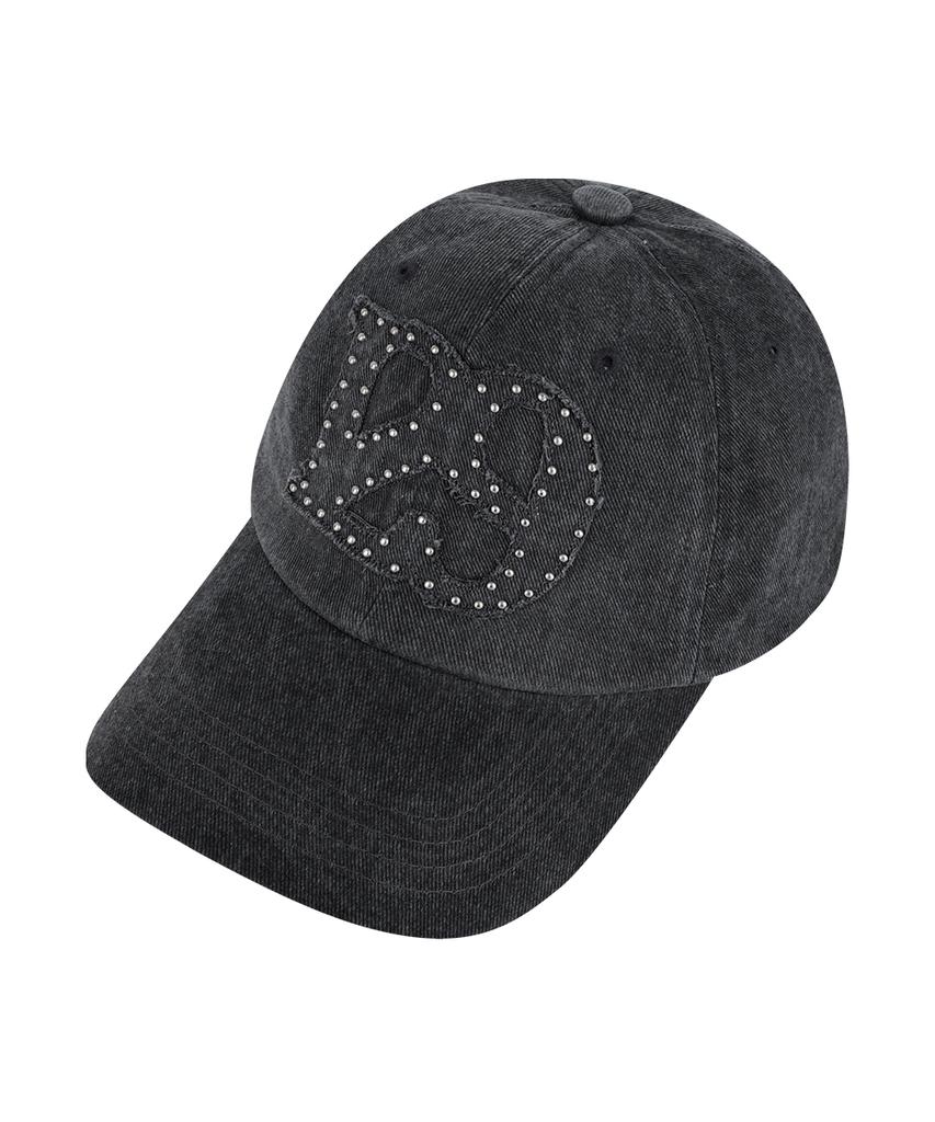 ILLIGO 129 Applique Studded Ball Cap Charcoal