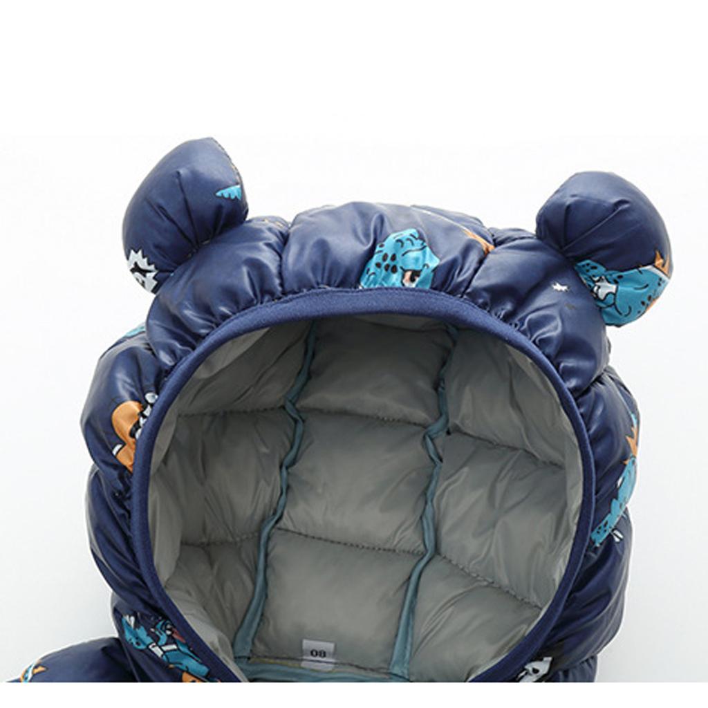 Toddler Baby Girls Winter Cartoon Windproof Coat Hooded Warm Outwear Waistcoat