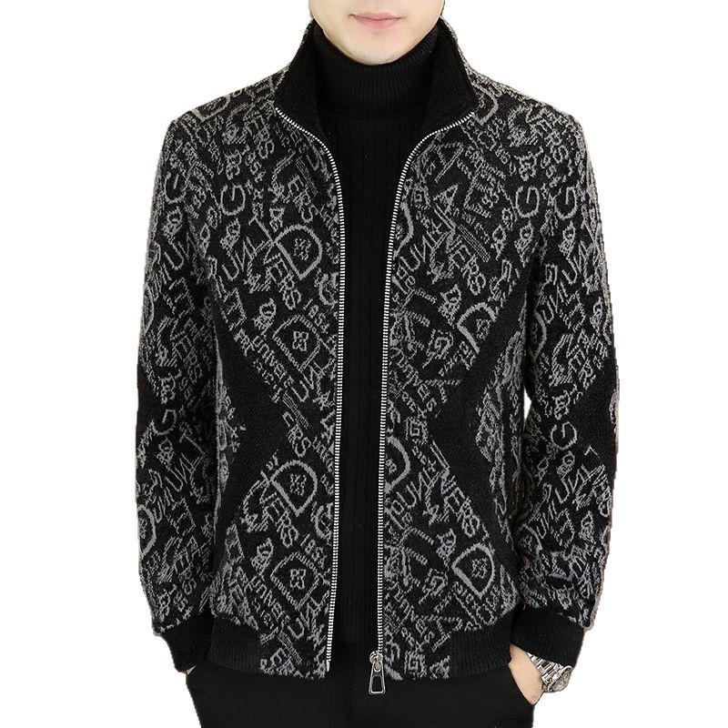 High-Grade Men's Thick Wool Jacket, Handsome Stand Collar, Short Style, Casual Zipper, Autumn/Winter Hot Seller