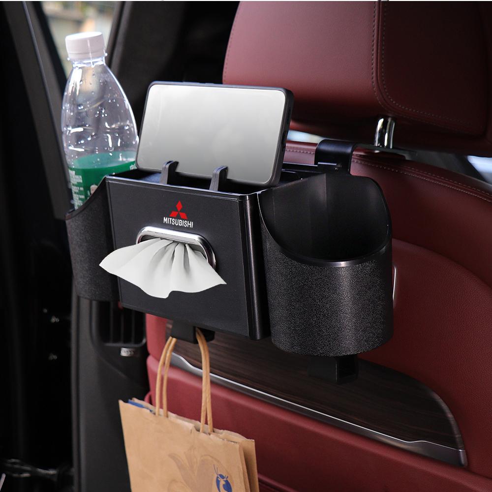 Car Multi-function Seat Storage Box Water Cup Mobile Phone Holder Accessories For Mitsubishi Asx Lancer Pajero 4 Outlander L200 GB1