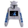 Blue Lock Damen Kapuzenpullover mit Katzenohren - Beliebter Print, Lässig, Herbst/Winter