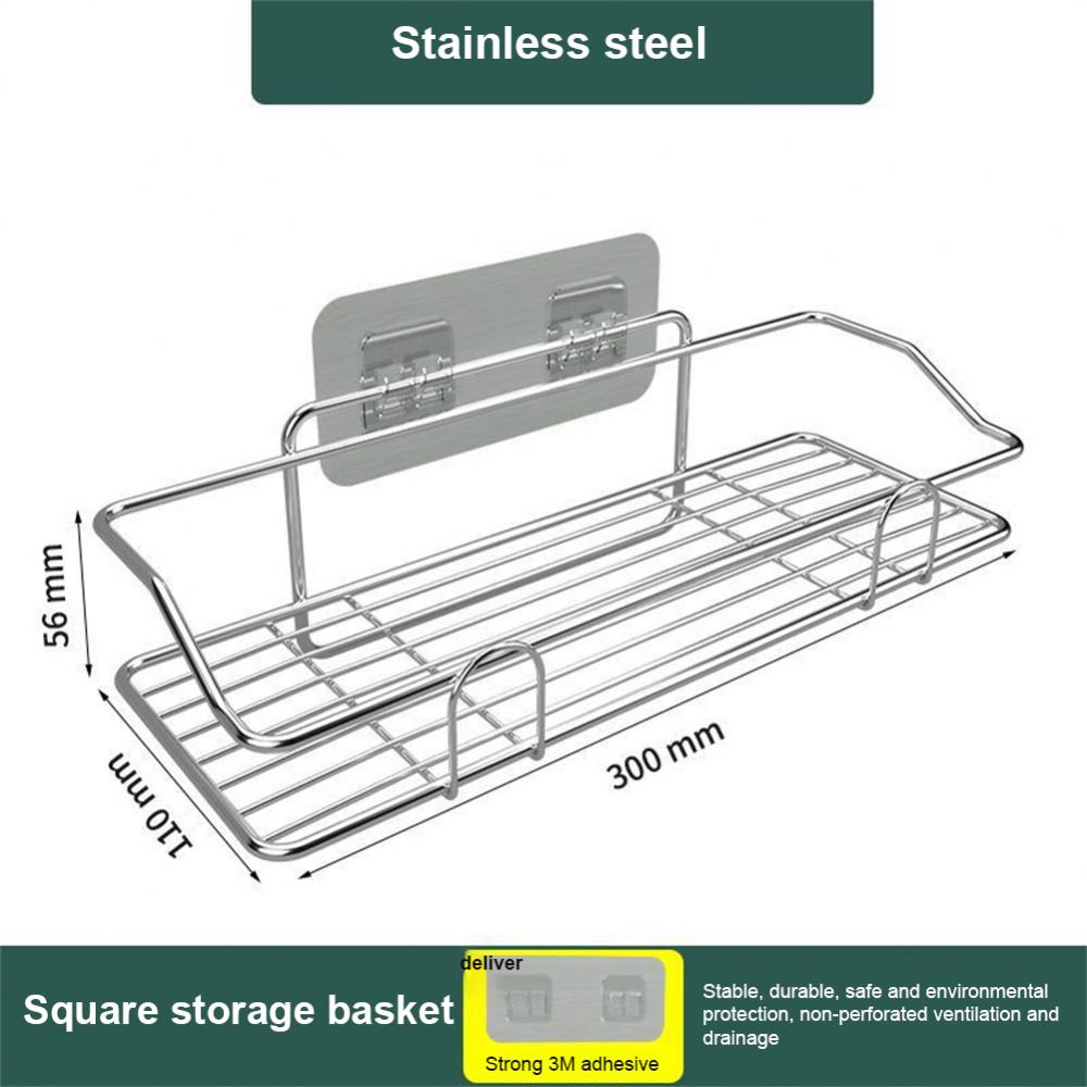 

Стеллаж для хранения на мойке, клейкая установка, большая вместимость, удобные кухонные гаджеты, приправа, настенная полка, вентилируемая