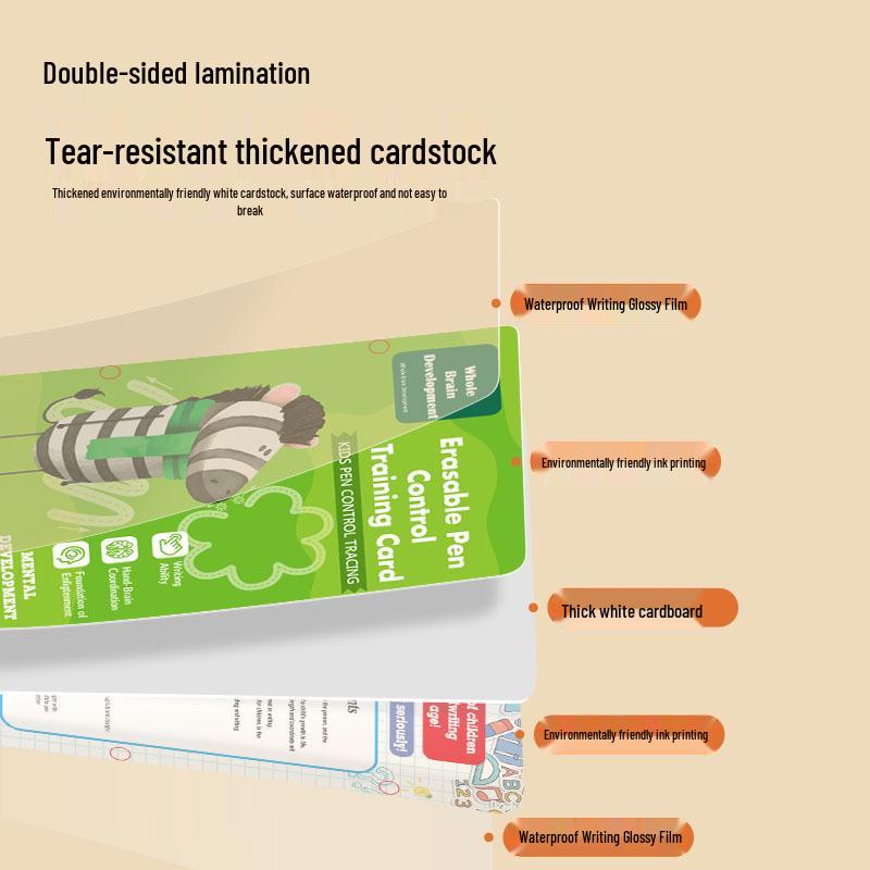 Auslöschbares Kalligraphie-Übungsbuch für den Kindergarten: Fröhliche Früherziehungs-Schreibübungskarten