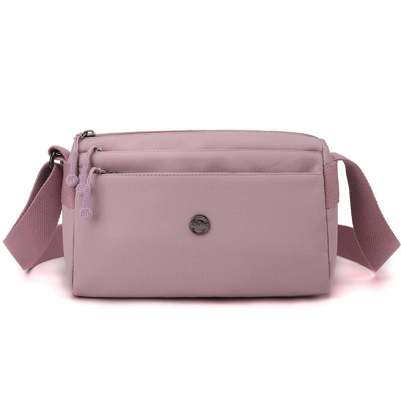 

Оксфордская наплечная сумка женская однотонная сумка кроссбоди дорожная ультралегкая сумка для通勤 маленькая квадратная сумка фиолетовый