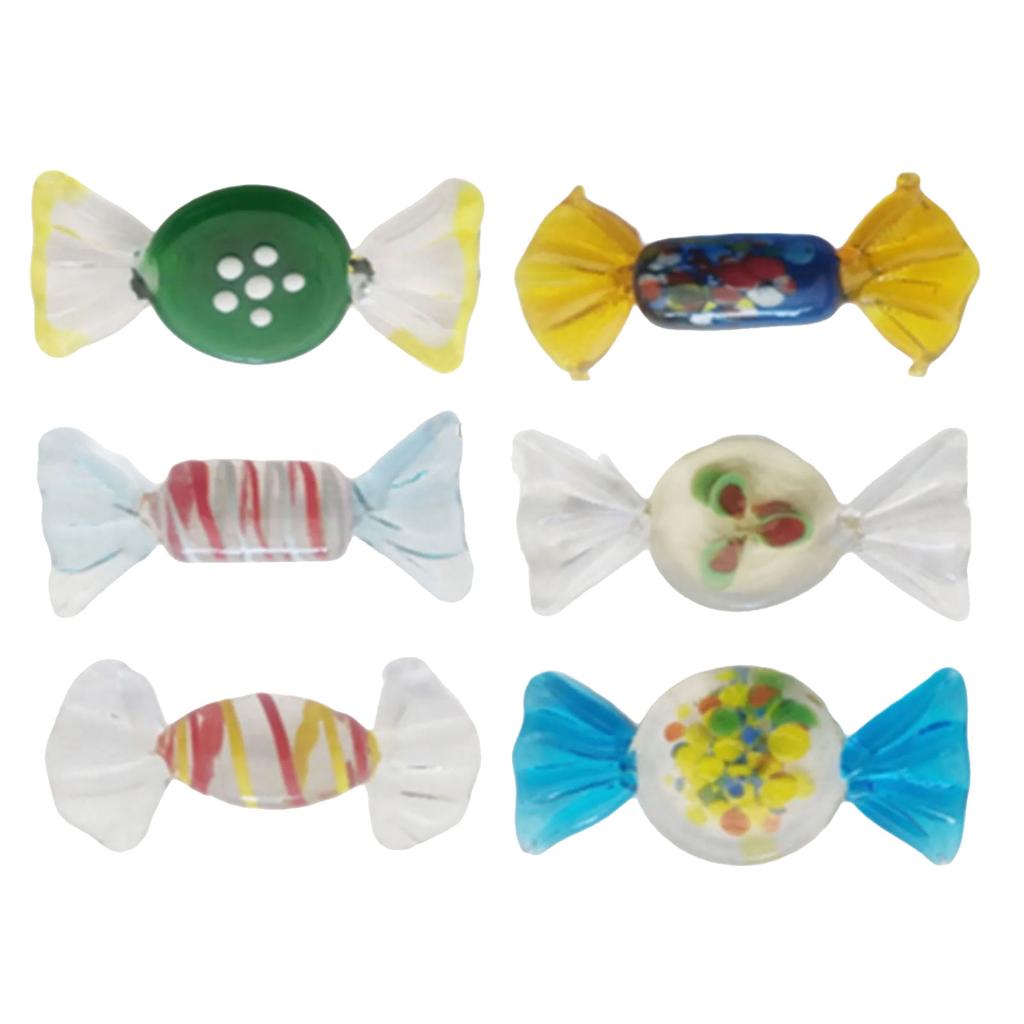 Glass Candy Figurines Vibrant Colored for Living Room Bedroom for Decoration