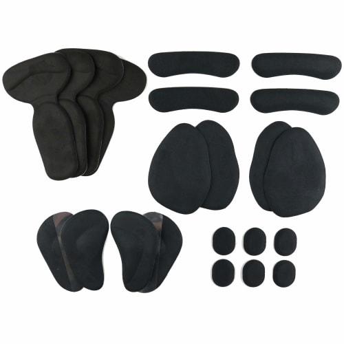 [smatabi] Silicone Blister Prevention Pads [Arch Support, Foot Support, 5 Types, 22 Pieces, Black] Silicone Pads, Shock Reduction, Heel and Toe Insole