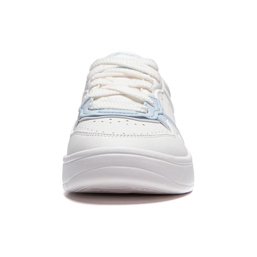 Li Ning Xingchu 2.0 V2 Casual Versatile Thick Sole Height Increasing Non-Slip Wear-Resistant Low-Top Skate Shoes Women sneaker White Blue AGCU108-2
