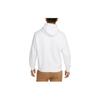 Nike Logo Print Drawstring Hoodie With Fleece Lining Men Tops White DX6513-100