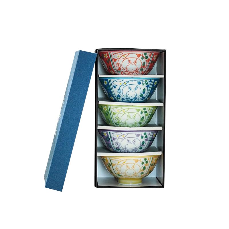 Mino Ware Japanese Ceramic Rice Bowl Gift Set