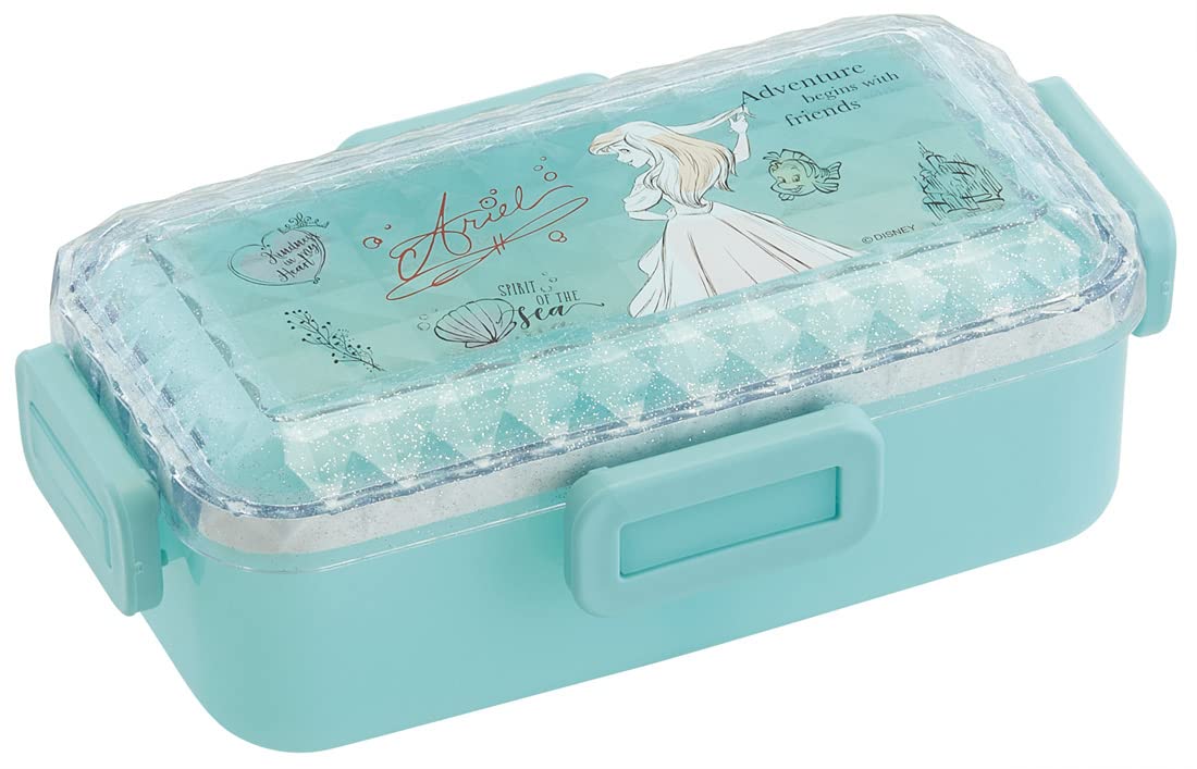 

Skater Soft Bento Box with Disney Ariel Made in Dome-Shaped Diamond-Cut Lid, Fabric, Design, Japan, PFLB6D-A