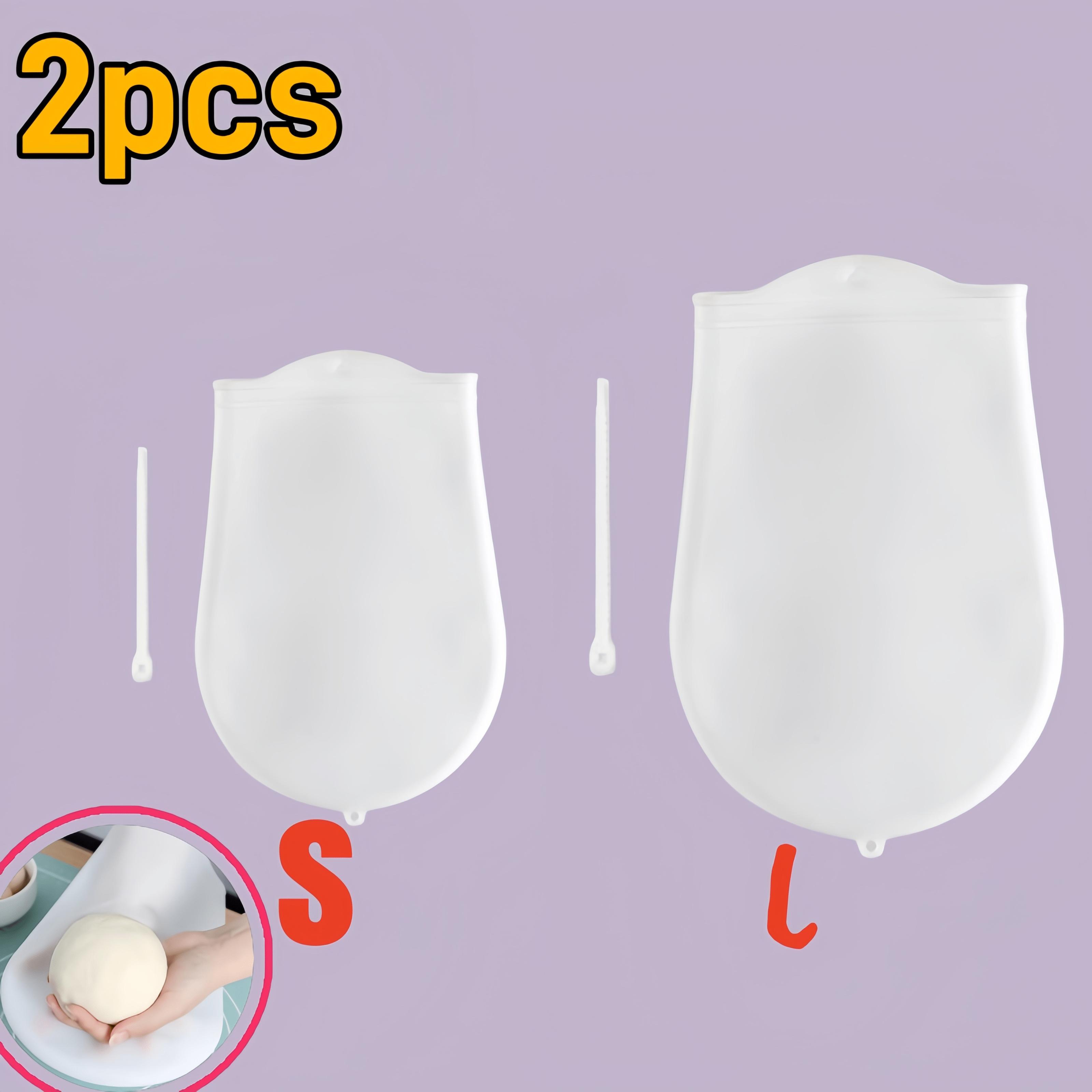 

2PCS Silicone kneading bag, dough mixing bag for bread, pastries, and pizza dough, baking tool. 2 PCS (S + L)