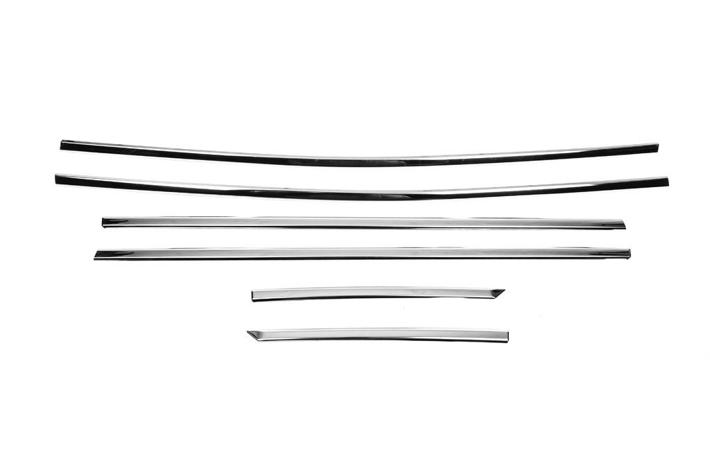 Glass Edging (6 Pcs, Stainless Steel) for Peugeot 2008 2019- Rr