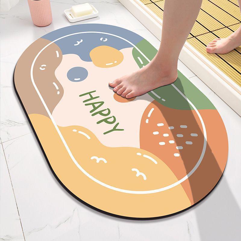 Diatom Mud Cushion Absorbent Mat Toilet Entry Door Non-slip Mat Bathroom Foot Mat Toilet Entry Carpet