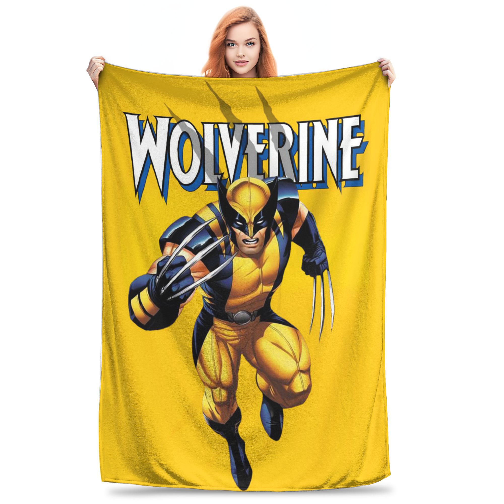 Flannel Throw Blanket Hugh Jackman Photo Collage Warm Plush Blankets Soft Bedspread for Bed Living room Home Picnic Sofa Size: 75*100cm, Weight: 230 GSM