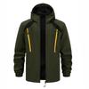 Men'S Loose Jacket Fashionable Multi Pocket Hooded Jacket