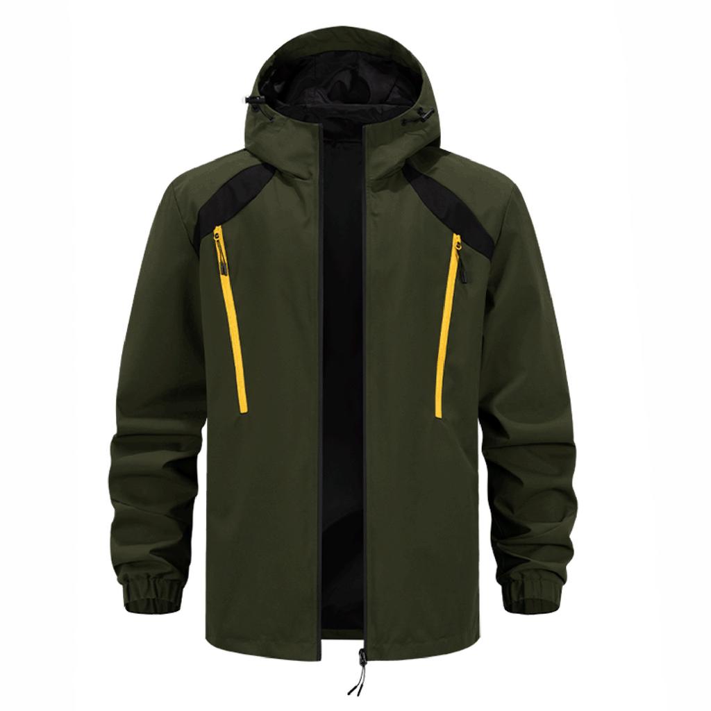 Men'S Loose Jacket Fashionable Multi Pocket Hooded Jacket