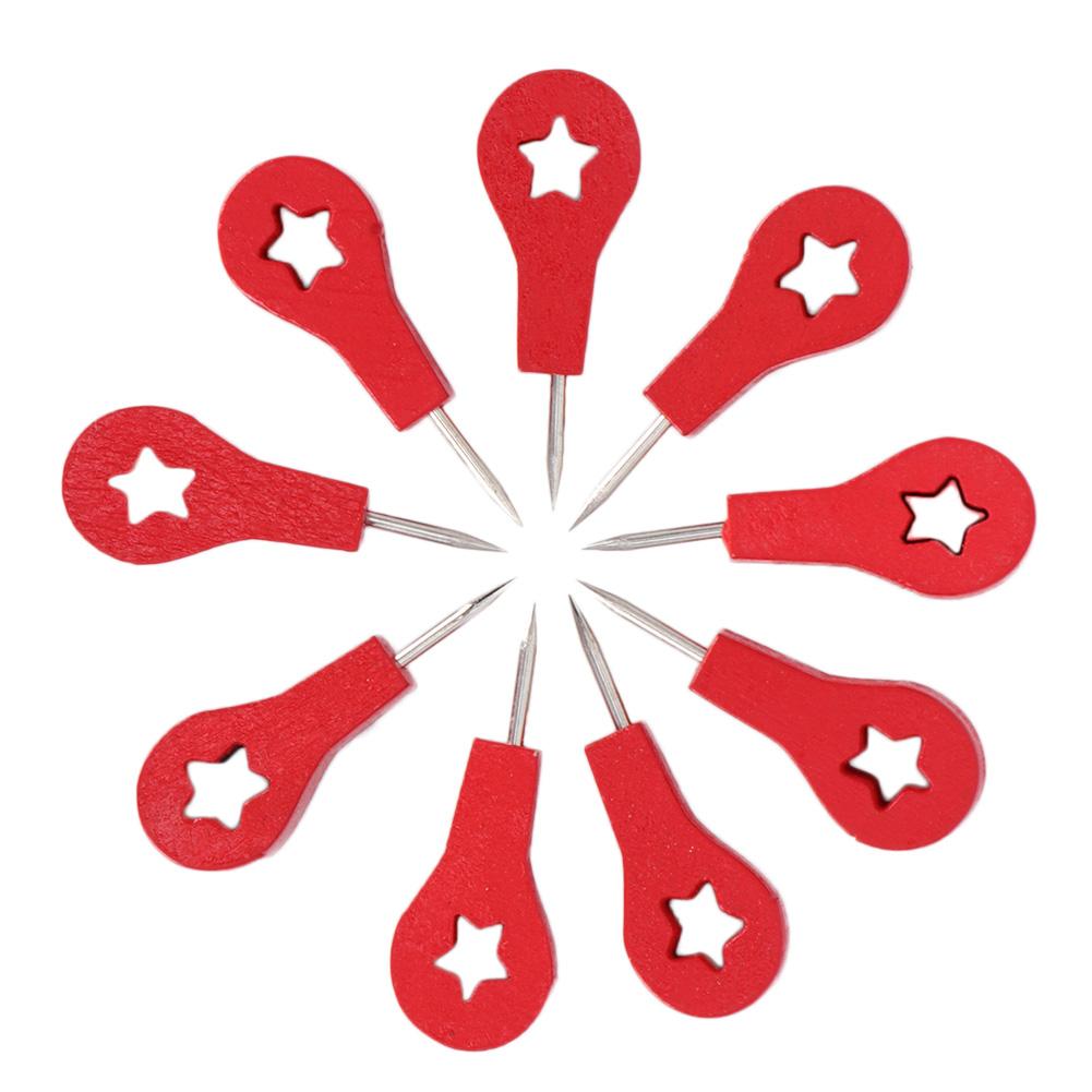 40Pcs Red Map Shape Thumb Tack Fixing Accessories School Stationery Office Supplies