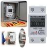Multi-Function Single Phase Electric Energy Meter LCD Display LCD Energy Meter  Din Rail Mounting