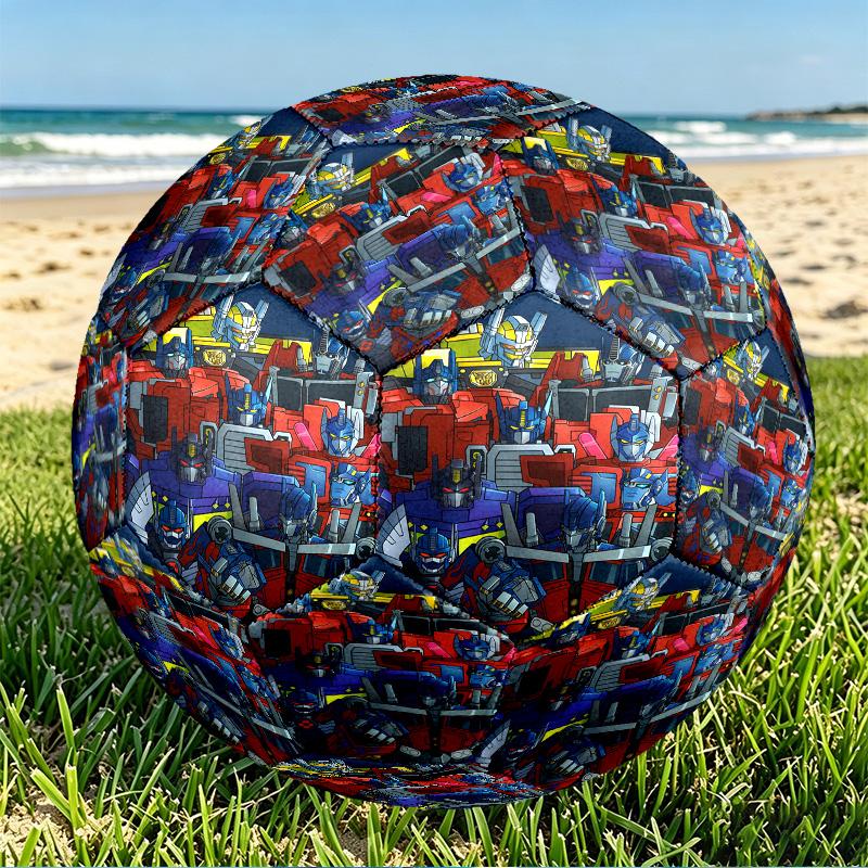 Transformers Print Size 5 Soccer Ball, PU Wear Resistant Football for Match Training and Daily Practice, Birthday Gift for Soccer Fans