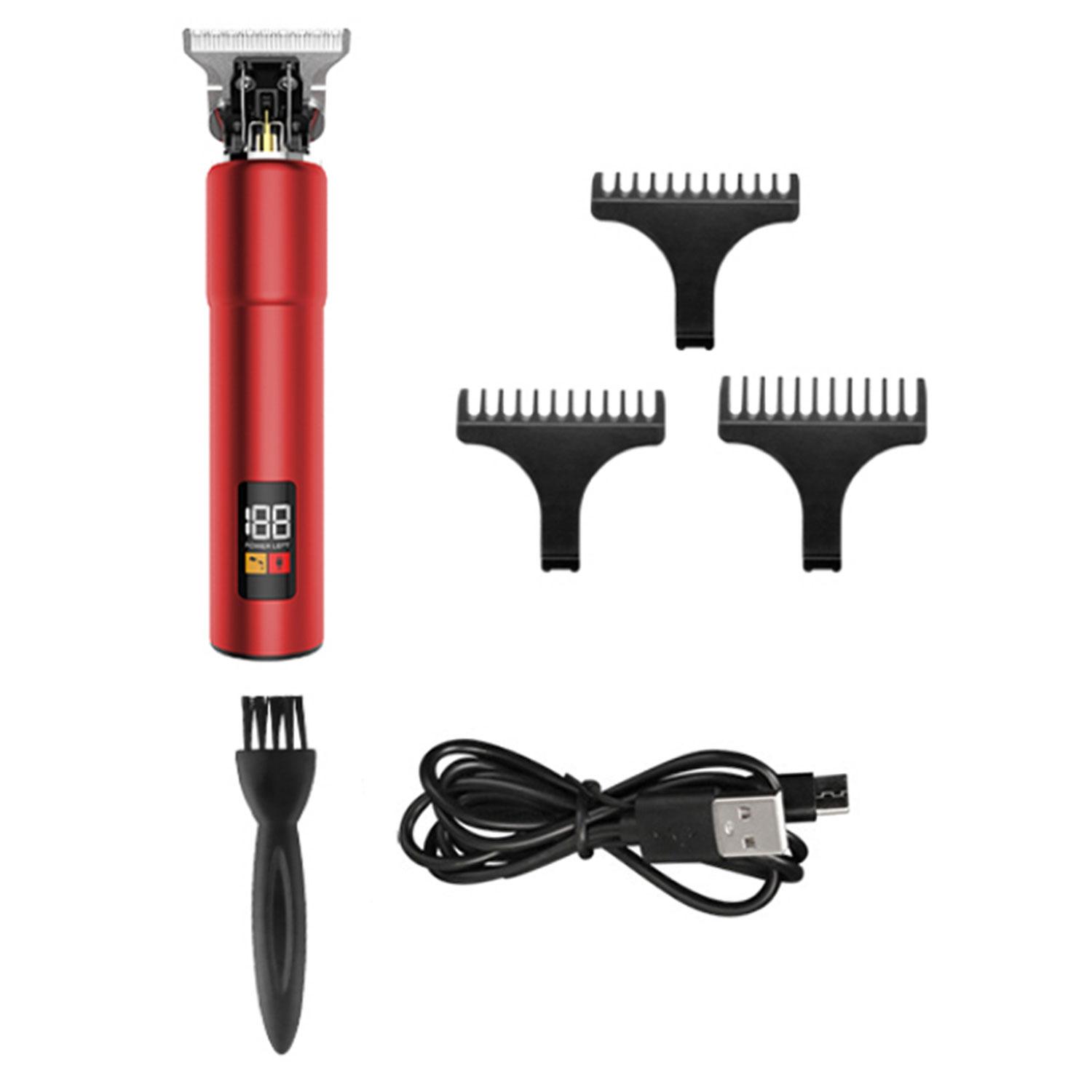 

Kemei KM-1759 Водонепроницаемый триммер для волос 10 Вт для мужчин, полностью металлическая электрическая машинка для стрижки бороды, перезаряжаемая