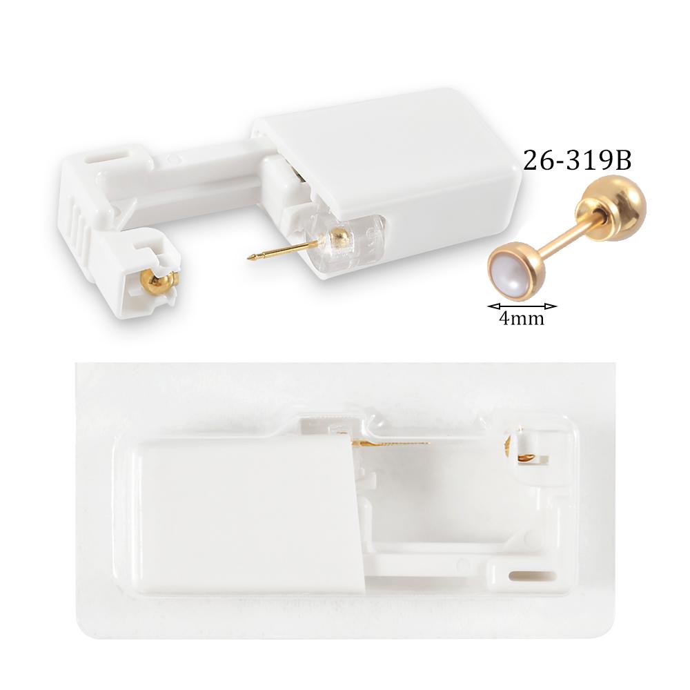 Easy To Use 24K Gold Plated Different Crystal Safe Ball Ear Piercing Gun Kit Disposable Disinfect Earring Piercer Machine Studs
