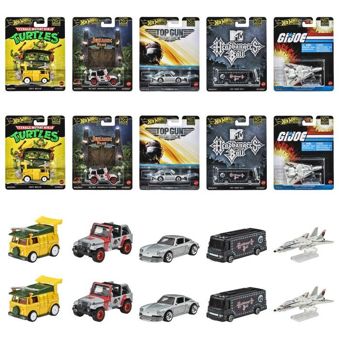 Hot Wheels Pop Culture Assortment Vehicle Toy Cars 10-Pack Box 3+ Multi 986K-HXD63 1/64