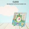Ceas Calendar Multifuncțional din Lemn Sezoane Timp Cunoaștere Jucărie Educativă pentru Copii