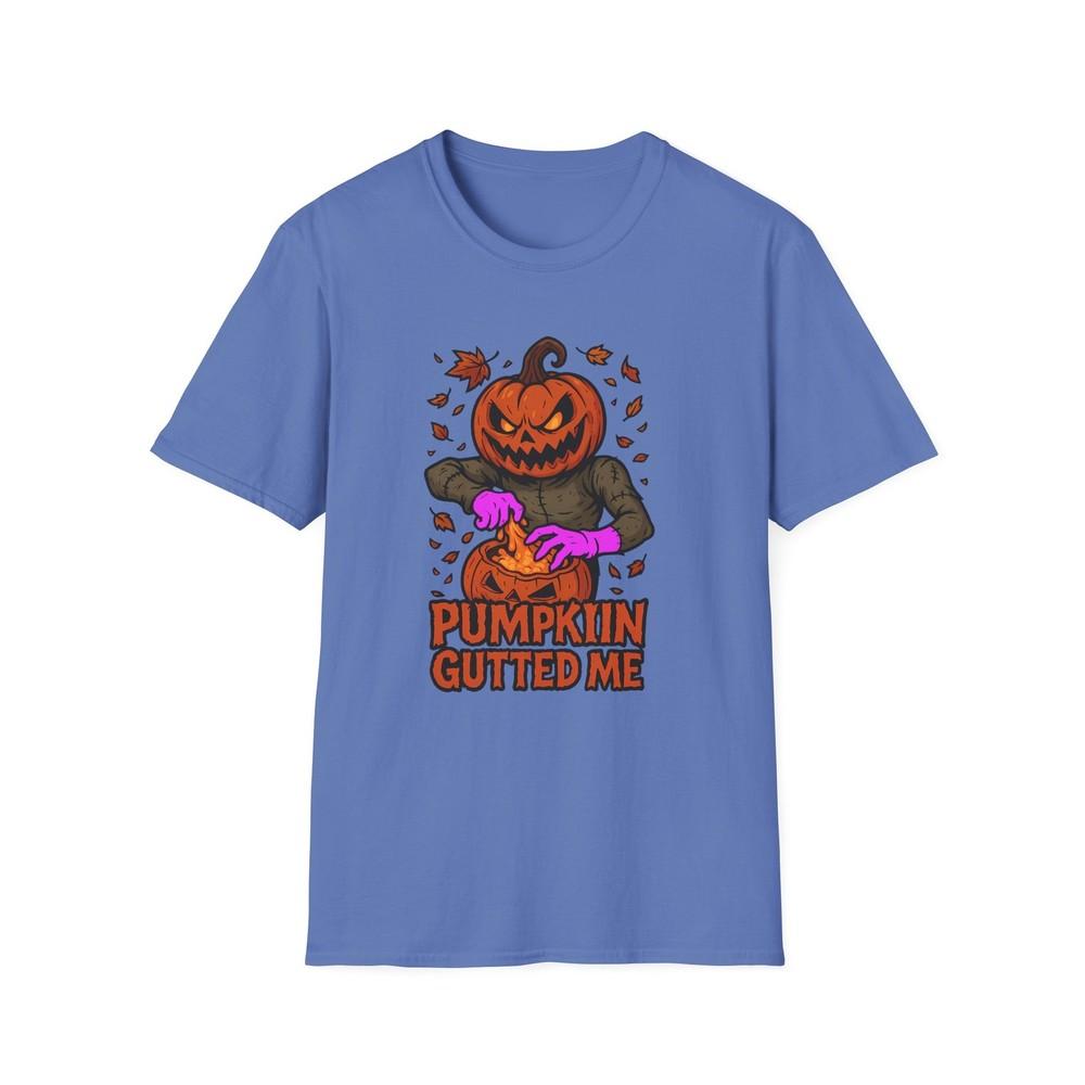 

Unisex Softstyle T-Shirt Pumpkin Gutted Me Funny Halloween Jack-O-Lantern Tee XL