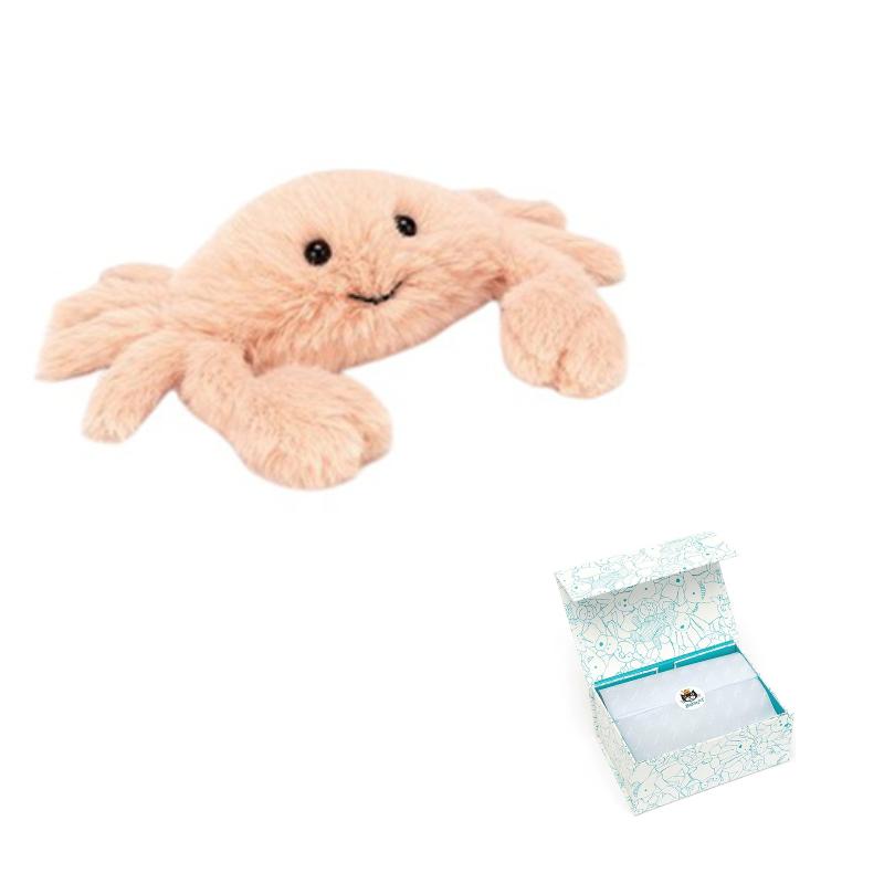 JELLYCAT Ocean Series Animal Fluffy Crab Soothing Doll Plush Doll 11cm high