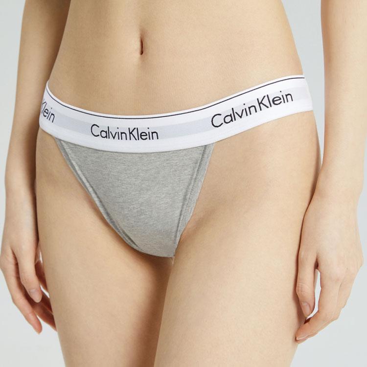 Calvin Klein Logo Print Triangle Underwear Women underwear Gray QF4977-020