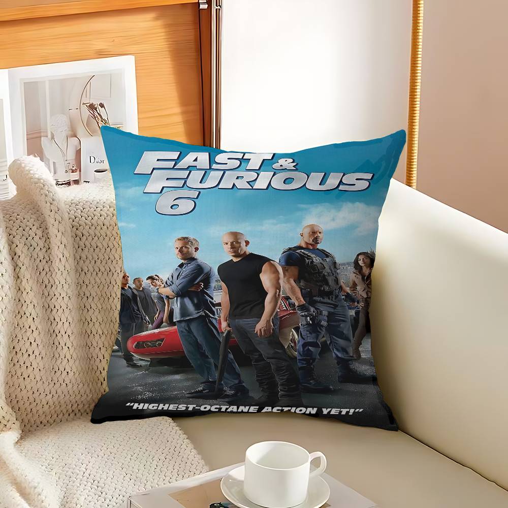

Classic Movies Fast & Furious Pillow Cushion Cover Pillowcase Living Room Sofa Home Decor Customized 12x12Inch