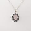 Natural Rose Quartz Gemstone 925 Sterling Silver Jewelry Handmade Pendant 1.37" For Birthday Gift CP-40-35