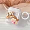 Cartoon Cherry Airpods 1 /2 Generation Cute Bear Transparent Bluetooth Headset Protective Case Cover 3 Generation Hanging Buckle Soft Pro